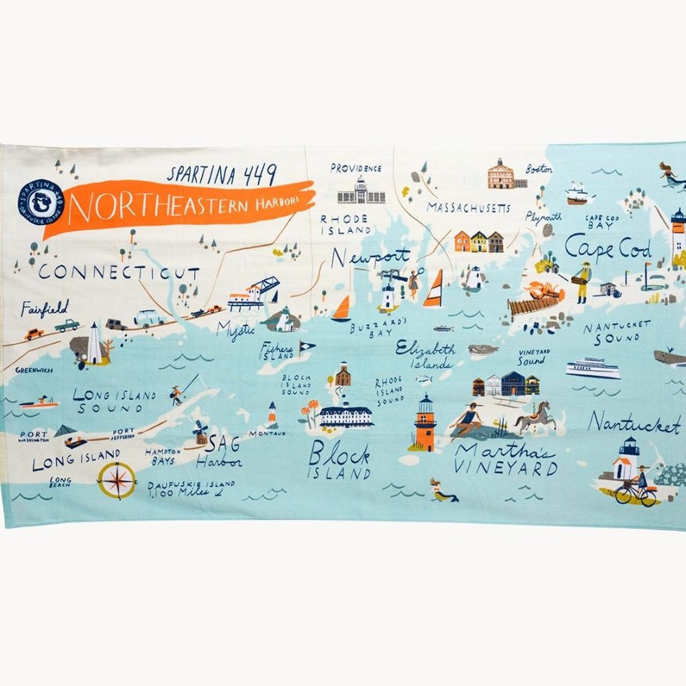 NWT-Choice of Spartina Greetings From Beach Towel - Picture 5 of 6